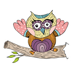 Owl Doodle Vector