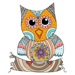 Owl Doodle Vector