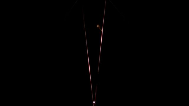 Electric arcs climbing electrodes of Jacob's Ladder