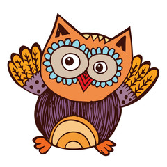 Owl Doodle Vector