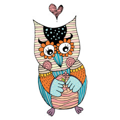 Owl Doodle Vector