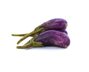 eggplant wilt isolated on white background.
