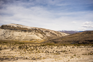 High altitude Andean landscape with dramatic sky