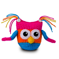 Naklejka premium Knitted toy owl