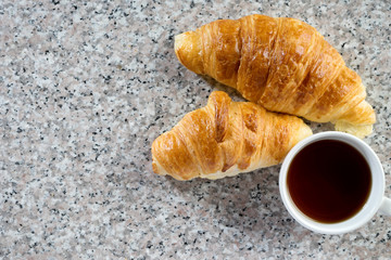 croissant  marble table