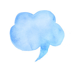 bubble talk watercolor abstract background. hand drawn illustrat