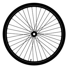 Bicycle wheel, vector - obrazy, fototapety, plakaty