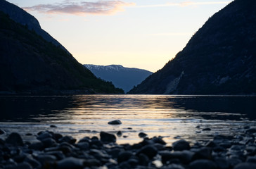 Fiord, sunset - Norway