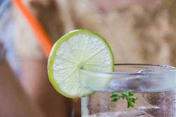 delicious honey lime fresh on glass