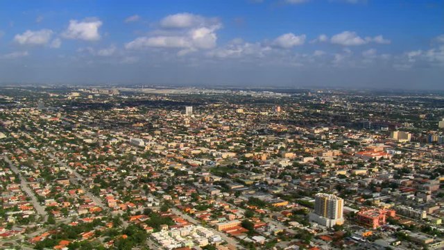 Flying over Miami urban sprawl. Shot in 2007.