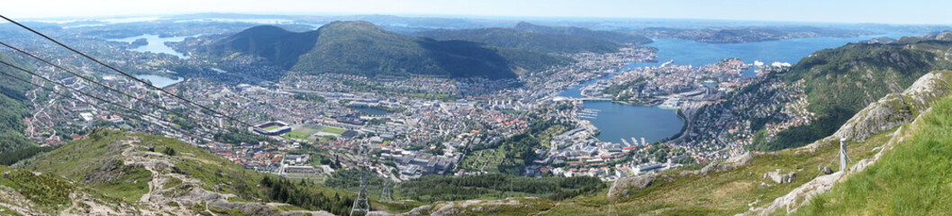 Fototapeta na wymiar Bergen, Norway - panorama