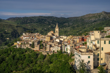 Naklejka premium Novara di Sicilia, mountain village Sicily, Italy