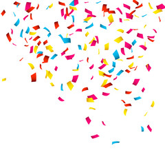 Colorful Confetti isolated on white. Confetti explosion
