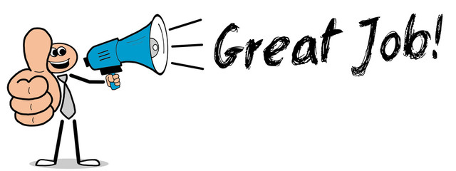 Great Job! Mann mit Megafon © magele-picture