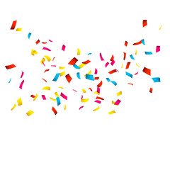 Colorful Confetti isolated on white. Confetti explosion