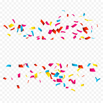 Colorful Confetti isolated on white. Confetti explosion