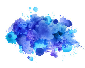 Acrylic colors in water. Abstract background.