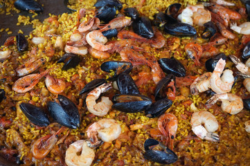 Paella, seafood