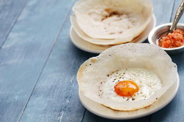 sri lankan egg hopper, bittara aappa