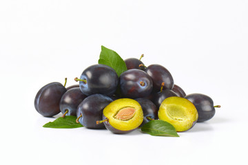 Fresh ripe plums