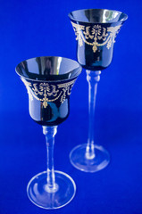 Glass with a beautiful pattern.