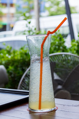 delicious honey lime fresh on glass