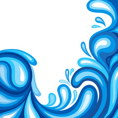 Blue sea waves background