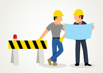 Simple cartoon of an engineer