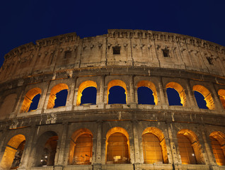 Naklejka premium The Colosseum at night. Rome. Italy