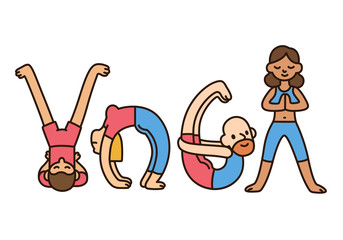 yoga people illustration