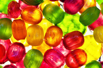The background from scattering of multicolored candy