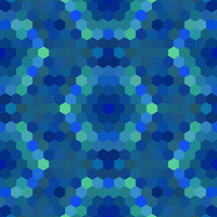 Kaleidoscopic low poly hexagon style vector mosaic background