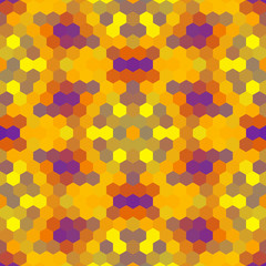 Kaleidoscopic low poly hexagon style vector mosaic background