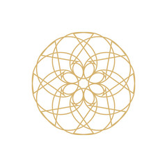 Fototapeta na wymiar Gold mandala or geometrical element for decoration