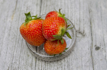 aardbeien op schaal