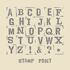 Stamp font sim 2