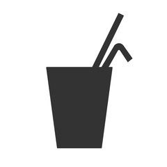 Glass icon. Beverage icon. Glass vector. Flat icon of beverage shape glass.