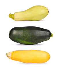 Set of three squash isolated on white background