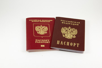 Russian passport and a passport