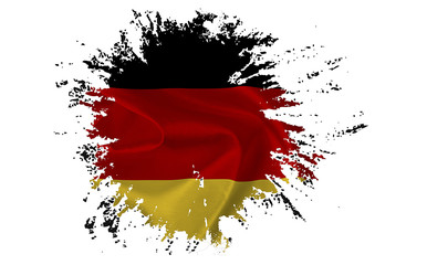 Brush stroke -  background and texture of the Flag of Germany