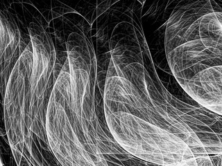 Abstract chaos curves - digitally generated image