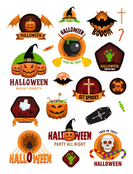 Halloween Badges and Labels