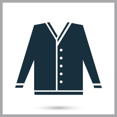 Man pullover icon on the background