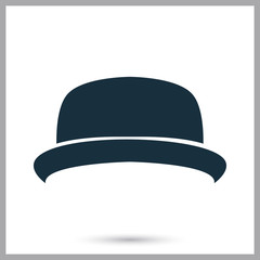 Man hat icon on the background