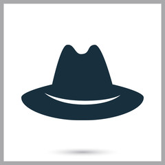 Man hat icon on the background