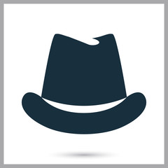 Man hat icon on the background