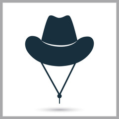 Man hat icon on the background