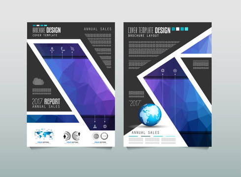 Brochure Template, Flyer Design Or Depliant Cover For Business Presentation And Magazine Covers, Annual Reports And Marketing Generic Purposes.