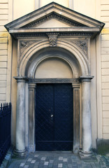 old door in the city building