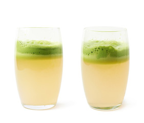Glass filled with fresh pressed juice
